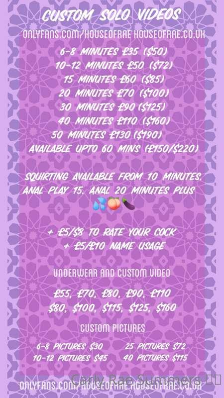 Have you checked out my CUSTOM CONTENT menu recently? Send a..