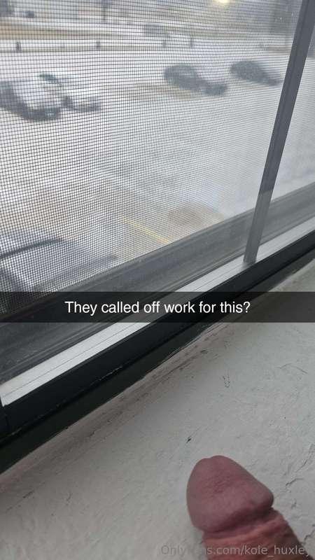 They called off work for this little amount of snow... what ..