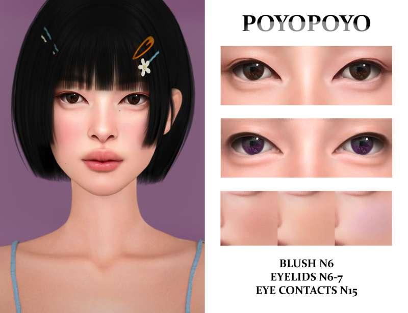 Eyelids N6-7 \ EYE CONTACTS N15 \ BLUSH N6