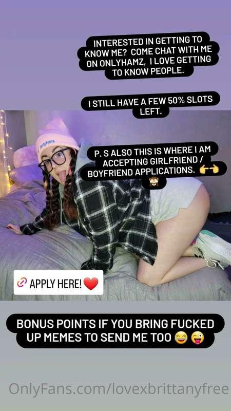https://onlyfans.com/lovexbrittany

Hope to hear from you. ♥..
