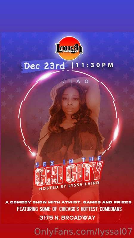 Chicago!!!!! We're back with another one 12/23!!!! Let's be ..