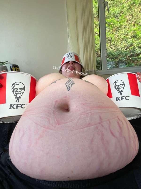 Triple KFC Bucket Belly 🥴