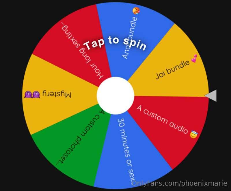 Wheel spin 😈💕🖤 I made this one extra special too! Donate $20..