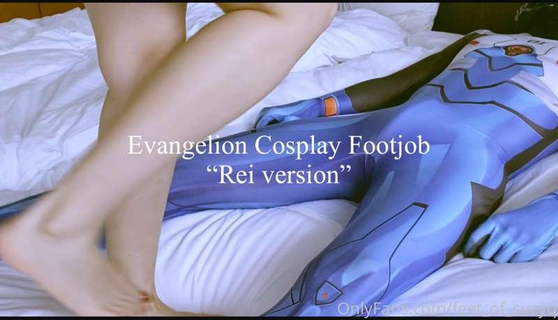 This week’s PPV video is “Evangelion Cosplay Footjob”. 

Do ..