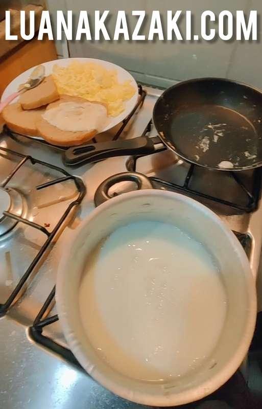 Enfim, a Luana me mandou  fazer comida ou seja, disse que se..