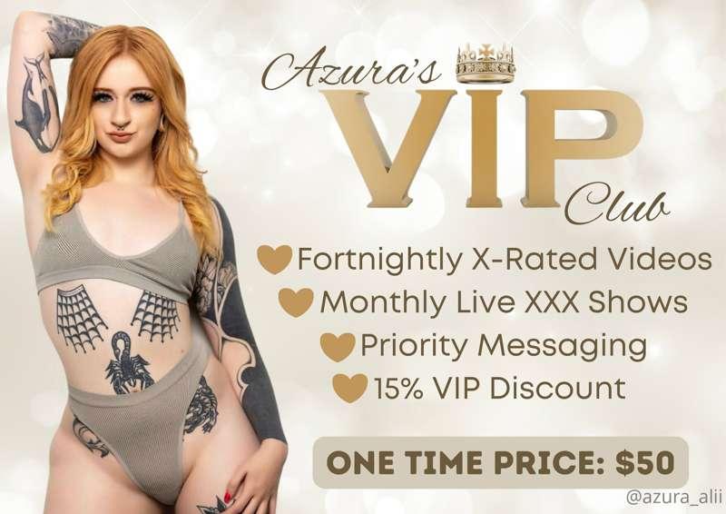 It’s time to go VIP 🤩✨🌟

With a ONE TIME PAYMENT of just $50..