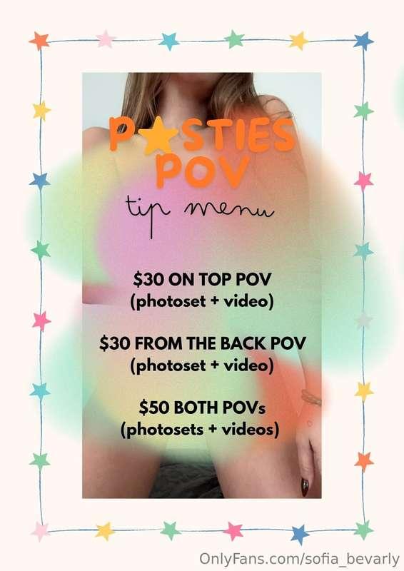 P⭐️STIES POV TIP MENULooks like my inner "P⭐️RN STAR" is com..