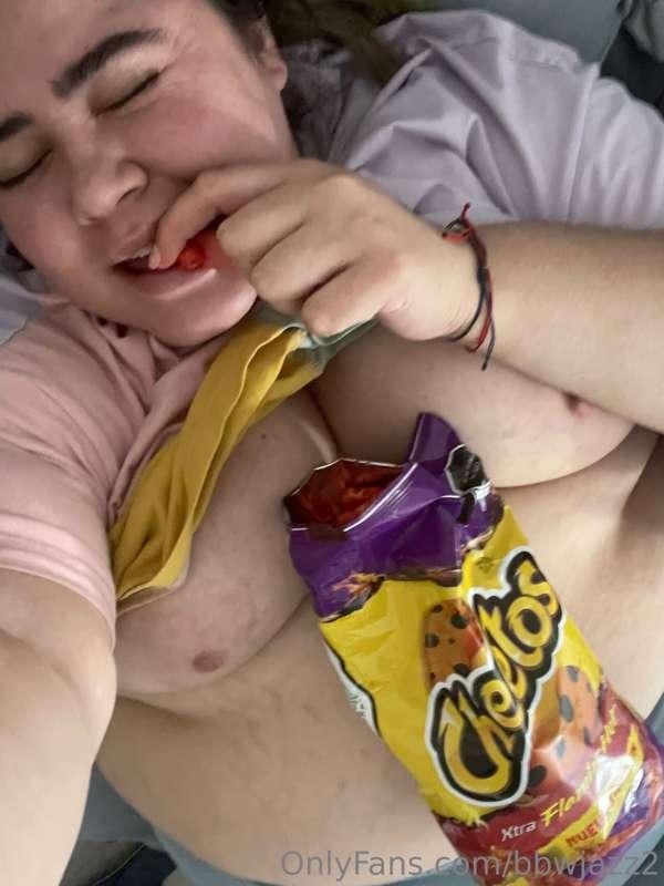 I have an addiction to hot Cheetos