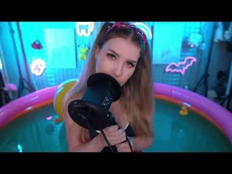 🍑HOT TUB💦 ASMR in the Pool