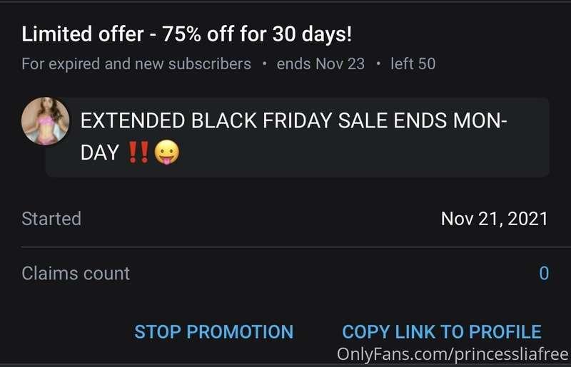 BLACK FRIDAY SALE EXTENDEDDDD ‼️
onlyfans.com/princessxxlia