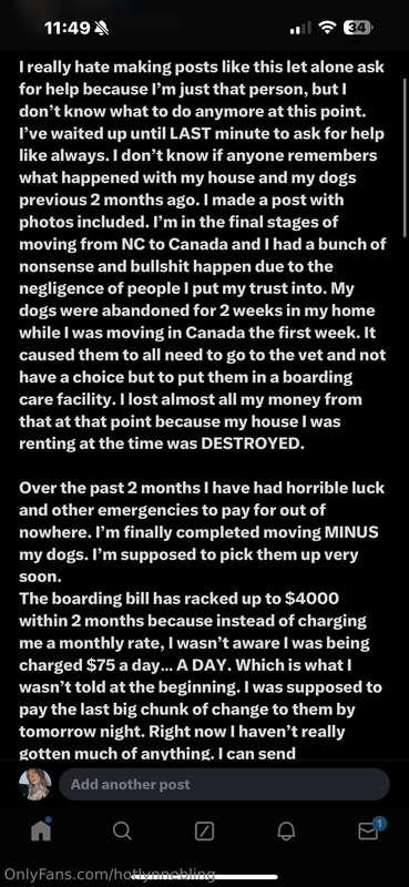 I’m sorry that I haven’t posted in so long, I’m dealing with..