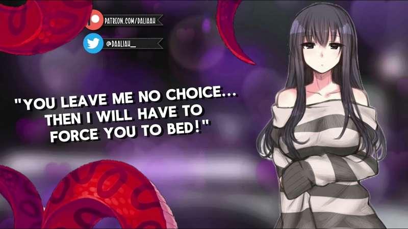 Lamia GF pulls you into Bed [Kisses]
