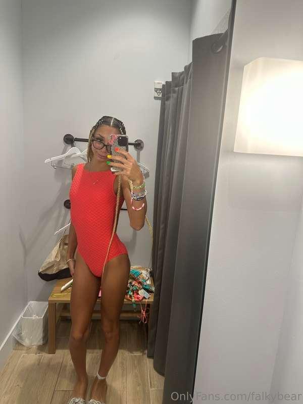 Some bathing suits I tried on at the store 🥰 happy Friday ev..