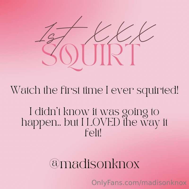This is the first time I ever made myself squirt, & I didn’t..