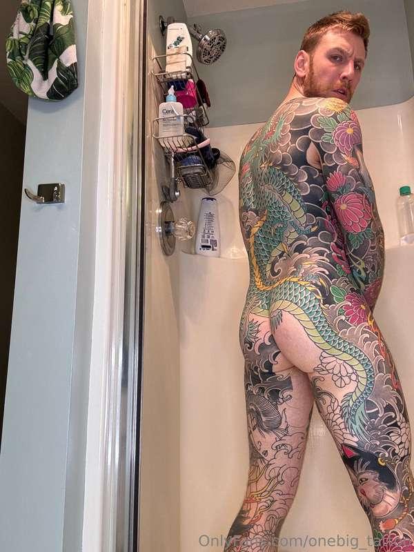Fresh out the shower! But if you’re going to stare, you migh..