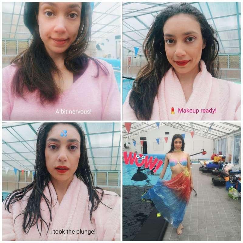 Underwater shooting today! Was pretty nervous before we star..