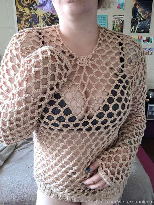 I made a mesh sweater