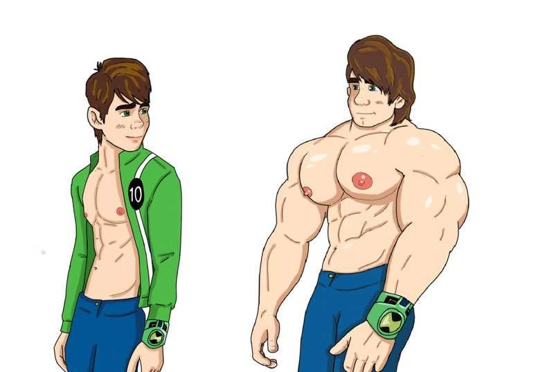 Ben 10 gets swole