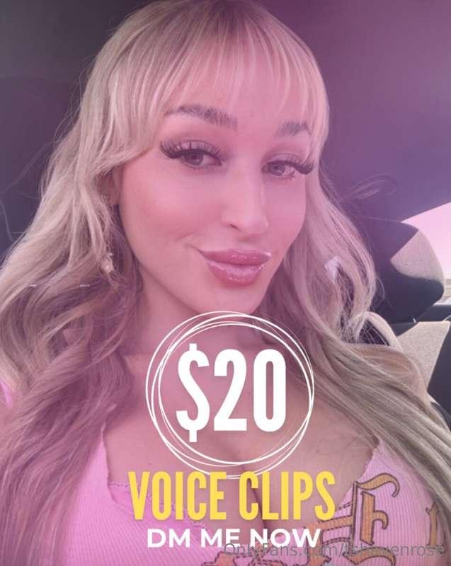 I’m doing a deal on my voice notes today 🔈