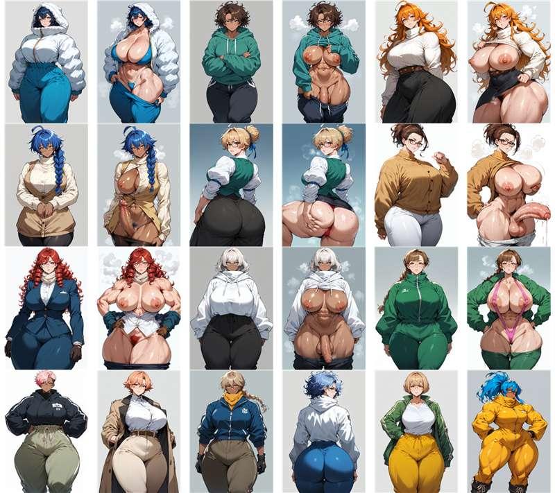 [PNG] Clothes to Nude Hi-res / ビフォー・アフター 高解像度版