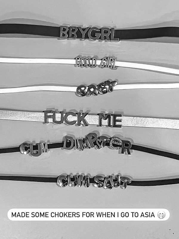 🤫 I made these custom chokers for my trip to Bali 🤫Think the..