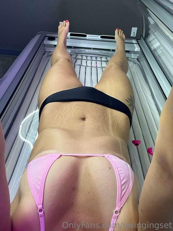 Working on those tan lines again!
