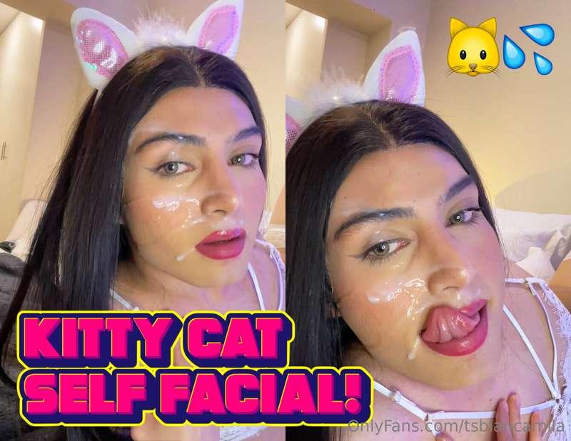 KITTY CAT SELF FACIAL!!! 😋🐱💦 I felt so cute and angelic in t..