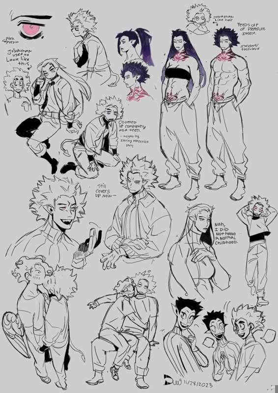 demon doodles 1-3 