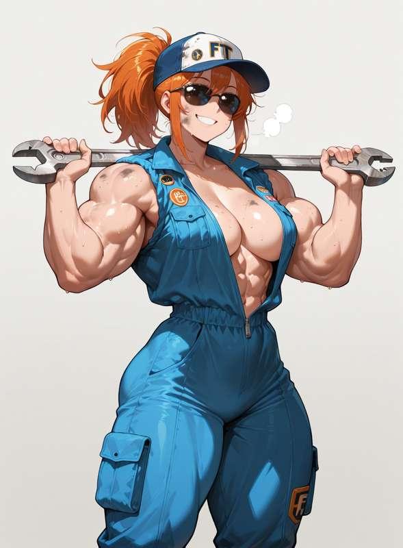 [Suggested] Blue jump suit mechanic girl