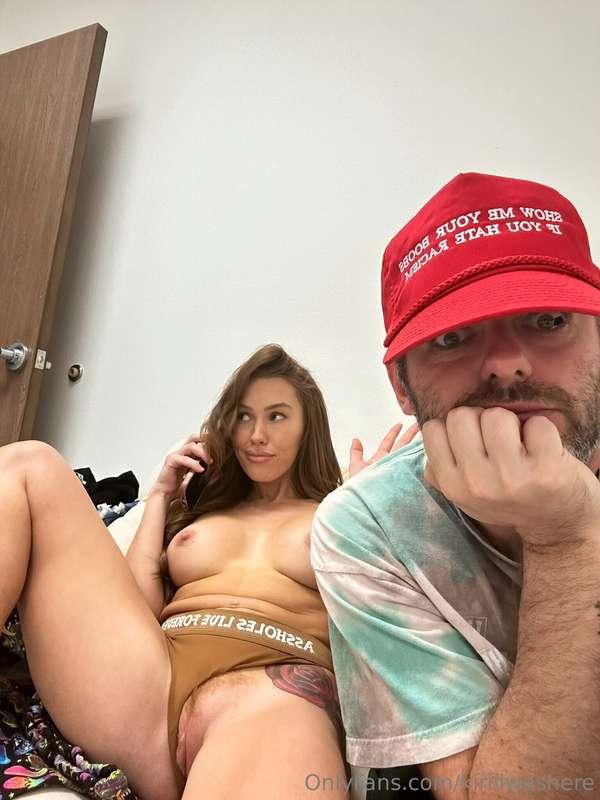 My hat and her clit are a good combo. 