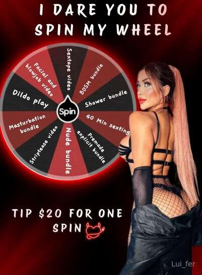 Tip $20 for one spin https://onlyfans.com/1575447227/lui_fer