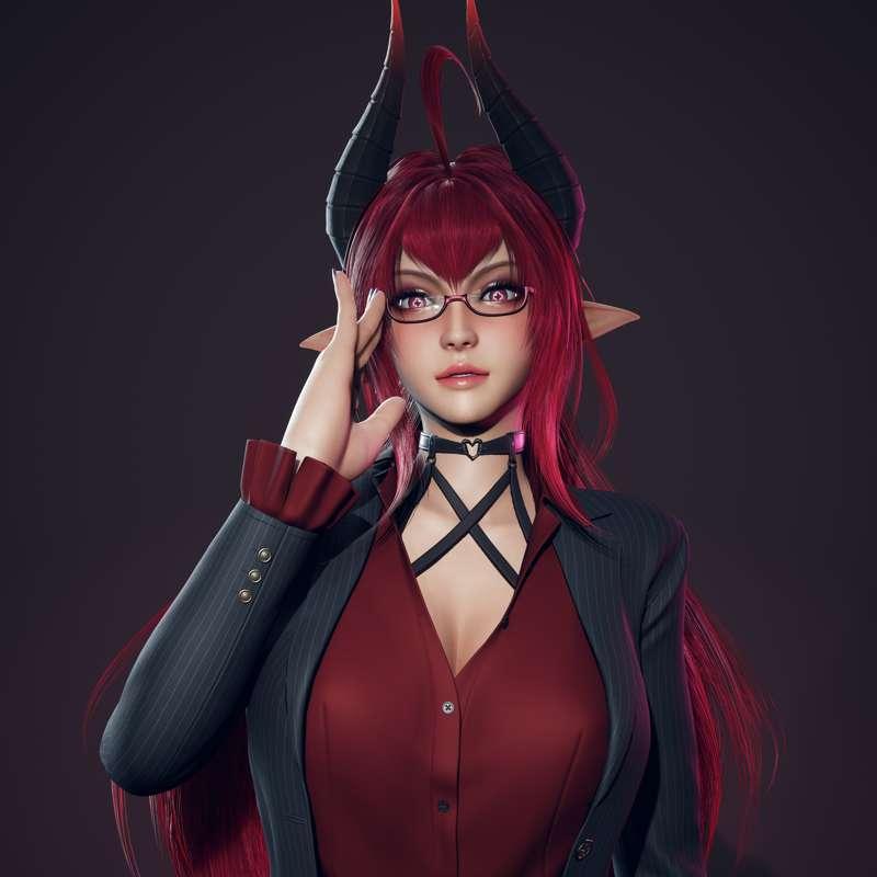 Office Lady Daemon Girl 