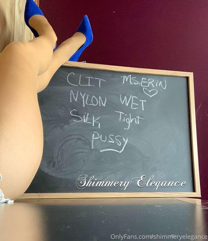 Welcum to Ms. Erin’s Classroom. Note the words on the board ..