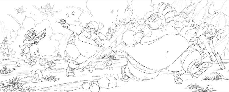 Uh oh! Big Fio! (Lineart)