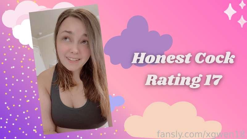 Want to know what I think of your cock? Message me for your own custom rating!

Tags: candid, cock rating, brunette