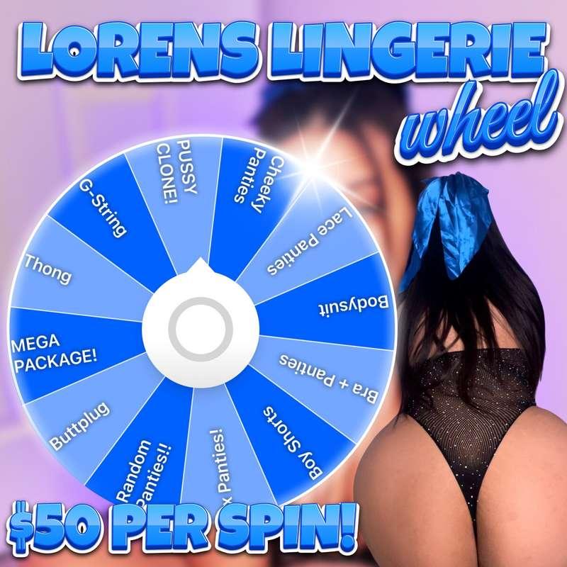 LORENS LINGERIE WHEEL 😈💦 includes free shipping to U.S!🩵 $50..