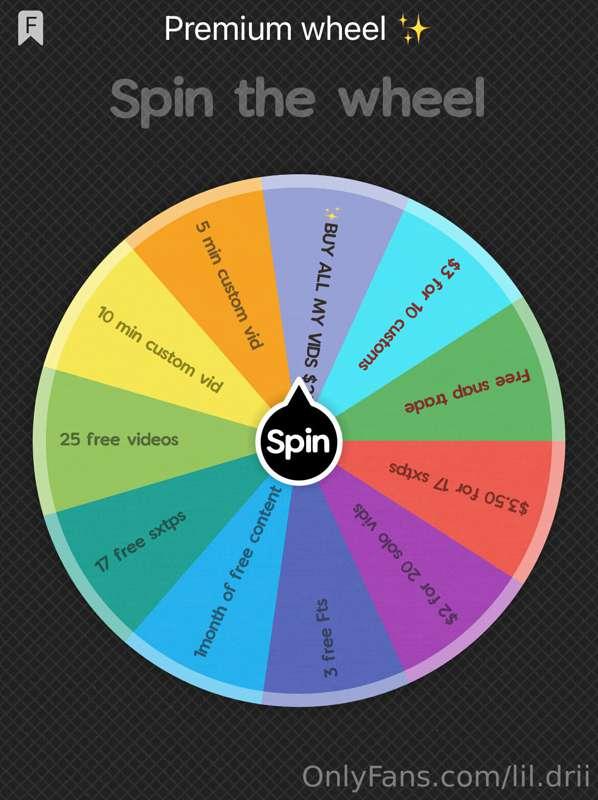 New Wheel !! $12 for unlimited spins 😝