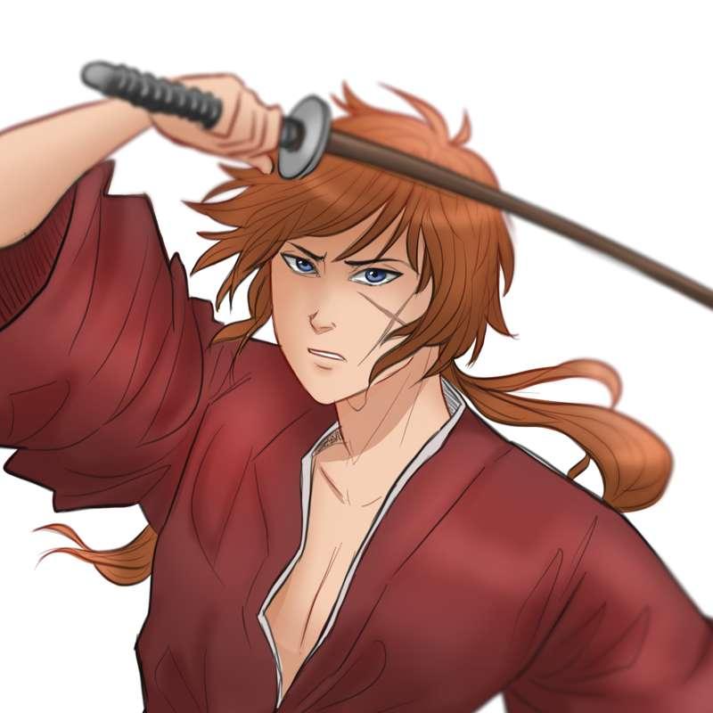 Kenshin Himura from Rurouni Kenshin- doodle