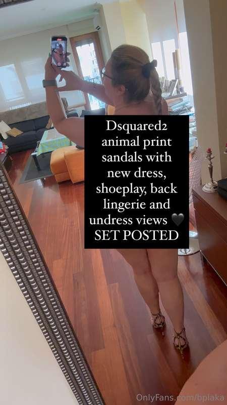 Dsquared2 animal print sandals with new dress, shoeplay, bac..