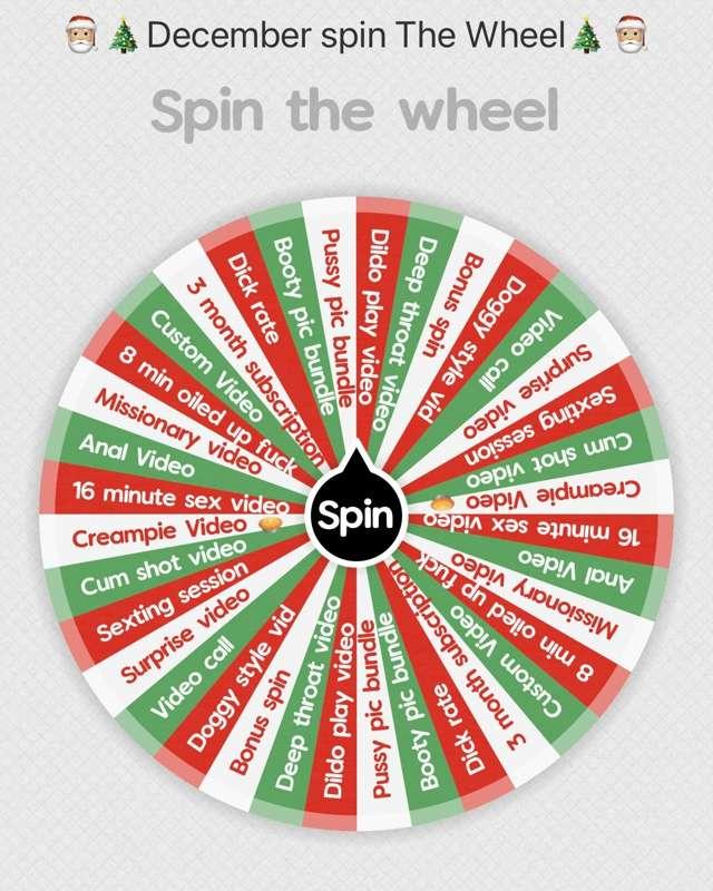 December spin the Wheel 🎅🏼🎄
-1 spin for $15.00
-3 spins for ..