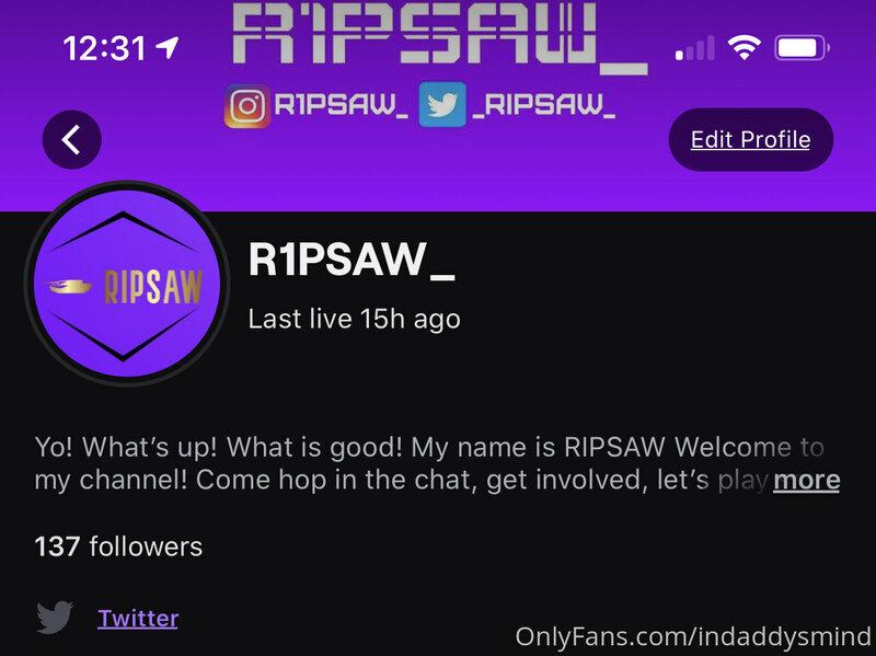 Anyone who goes and follows me over on twitch.tv/r1psaw_ get..