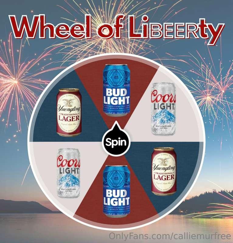 Let’s cheers to 🇺🇸’Merica🇺🇸 with this wheel of domestic beer..