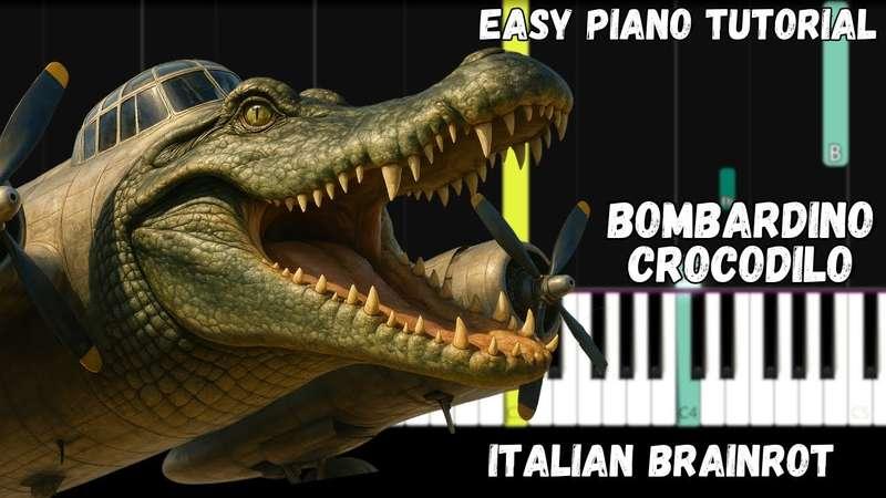 Easy MIDI - Bombardino Crocodilo (Atlantic Notes Arrangement + Tempo + Colors + Key)