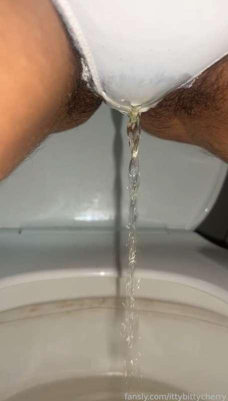 Peeing in my white panties then opening them to show you the gusset, my pussy lips and piss soaked bush! 

#fyp #peeing #pee #piss #pissing #watersports #goldenshower #peefetish #hairypussy #bush #peepanties #p33 #hairy #hairygirl #toilet 
