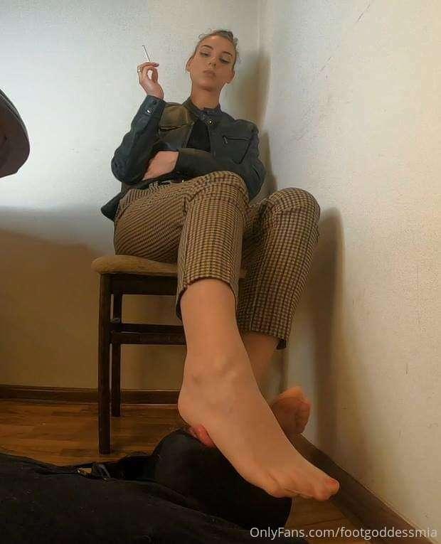 Sweaty stockings ready to be cleaned 👅