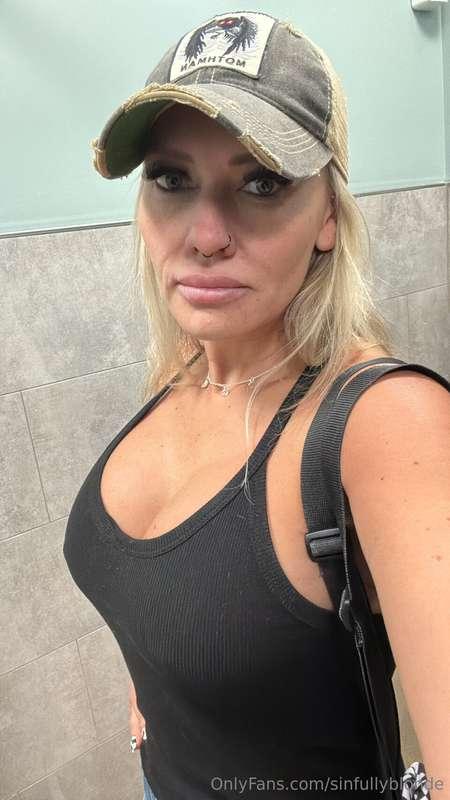 Out and about and got a flat, good thing this girl knows how..