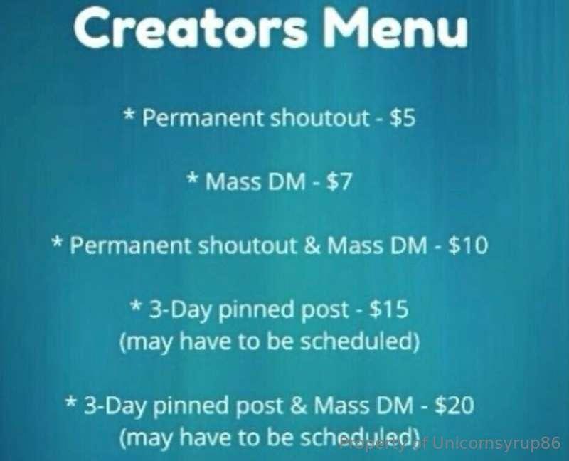Reminder to my fellow creators, I offer promo! Come be seen ..