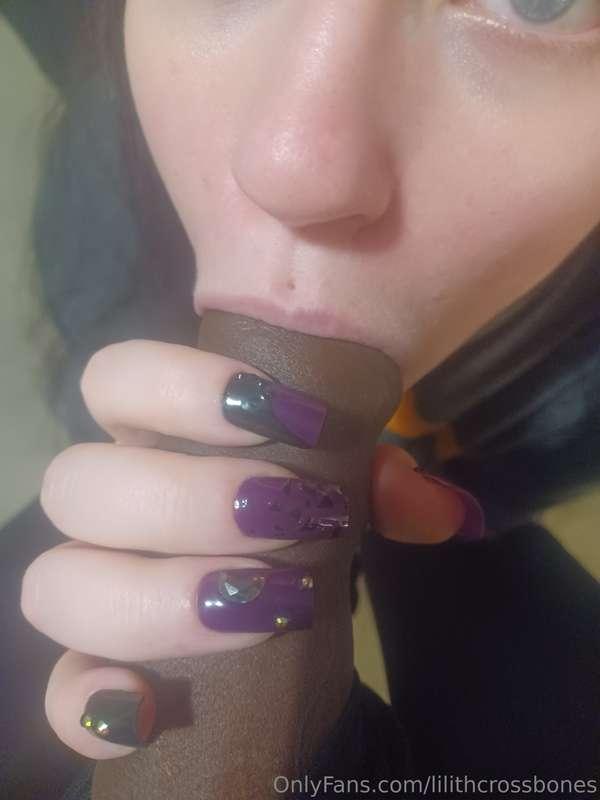 My new nails look really good with my hand wrapped around hi..
