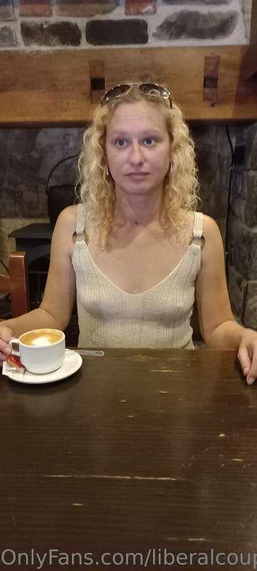 Lovely afternoon out..... time for a spot of hotwife exhibit..