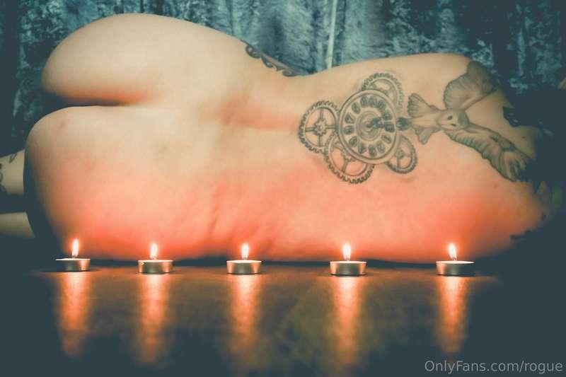 candle lit meal
